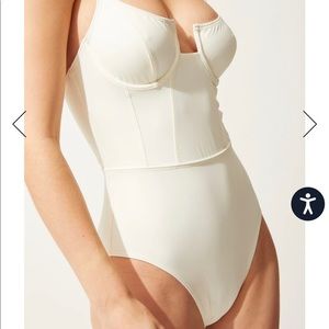 Solid&Striped Re/done the Veronica one piece cream XS